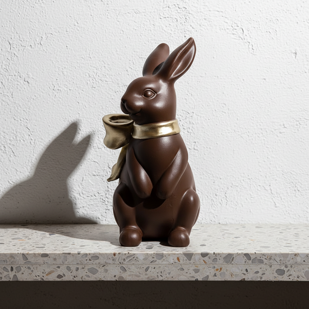 Πασχαλινός λαγός με χρυσό φιόγκο