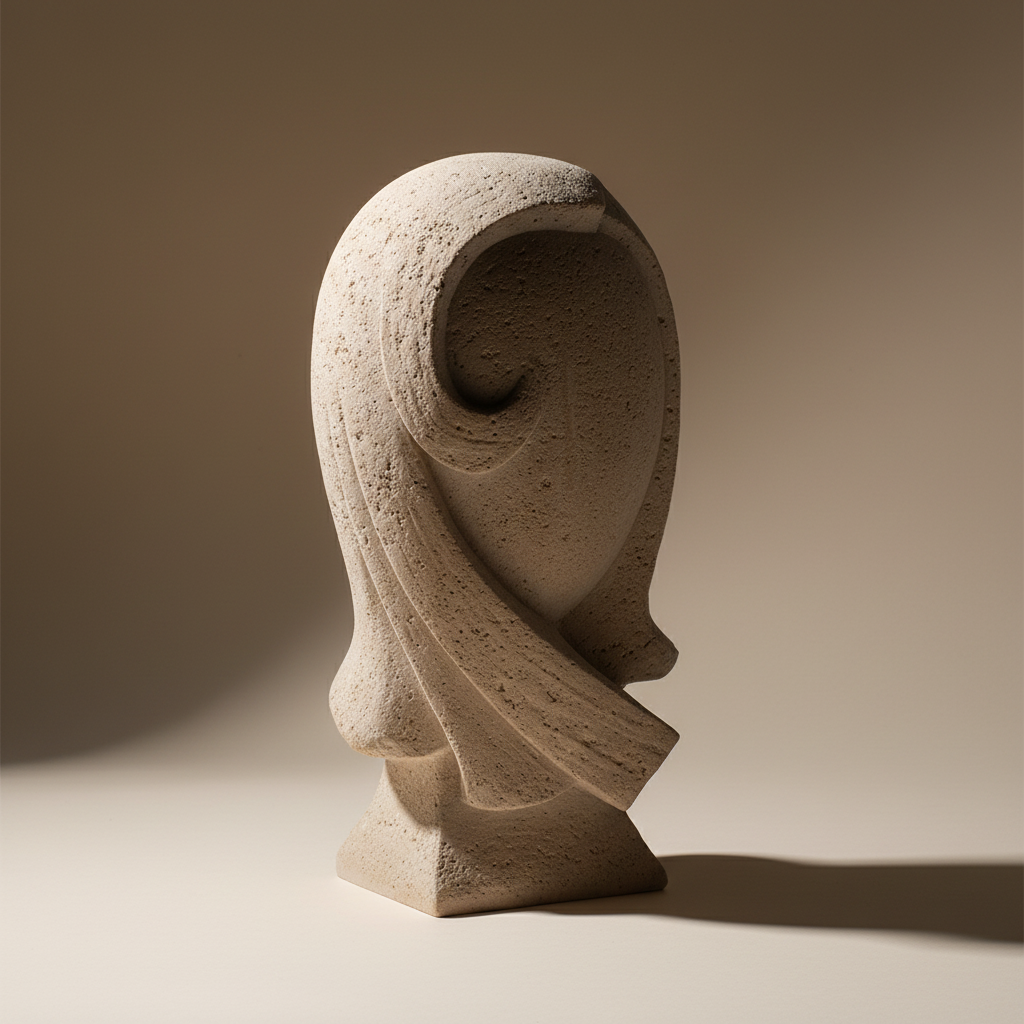 Μπεζ γυναικεία διακοσμητική φιγούρα για modern decor
