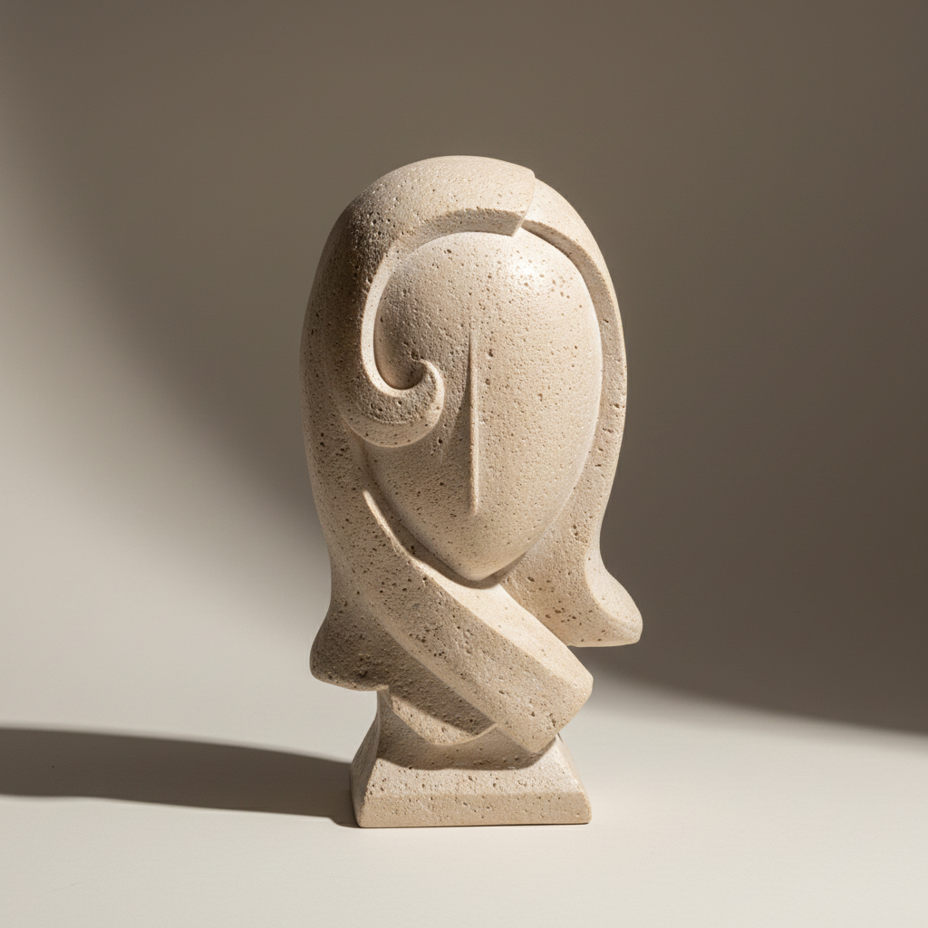 Μπεζ γυναικεία διακοσμητική φιγούρα για modern decor