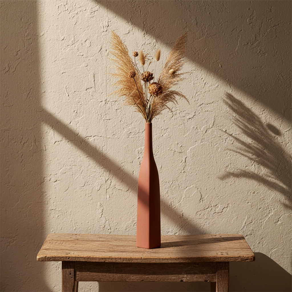 Πορσελάνινο βάζο terracotta για earthy elegant διακόσμηση