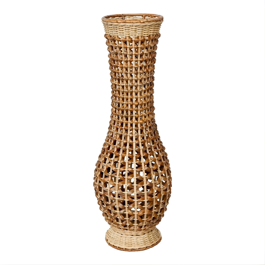 Επιδαπέδιο Βάζο Rattan “Gucre” για διακοσμητική σύνθεση
