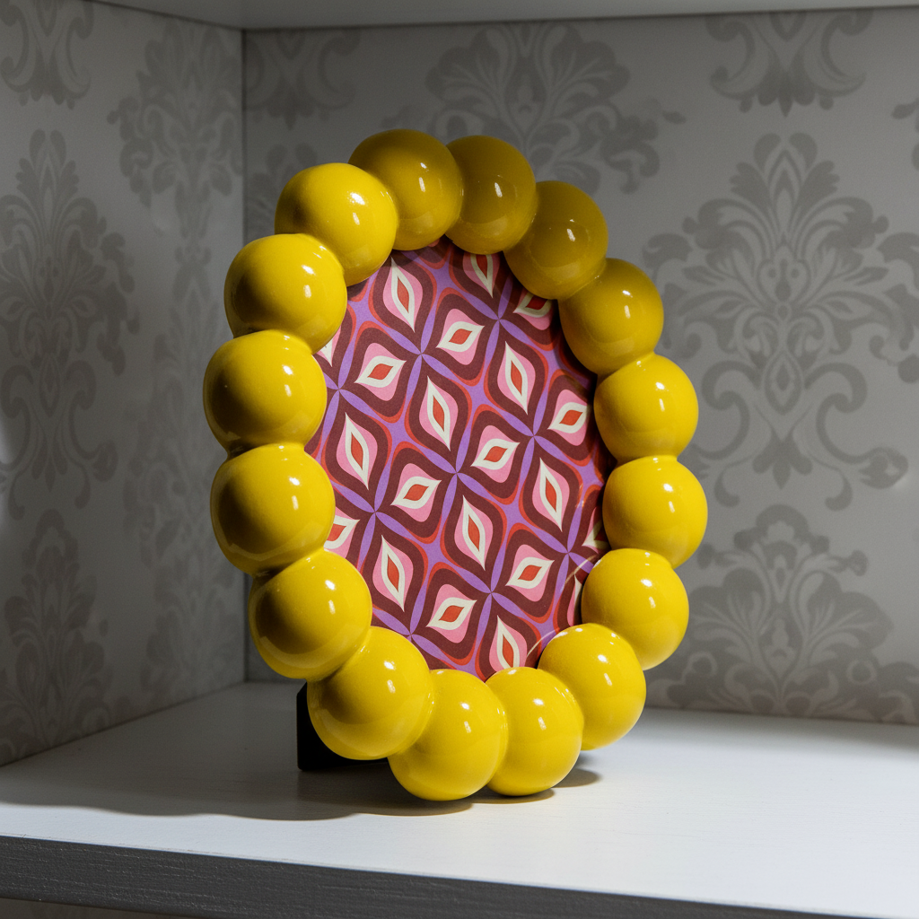 Κορνίζα Beads κίτρινη