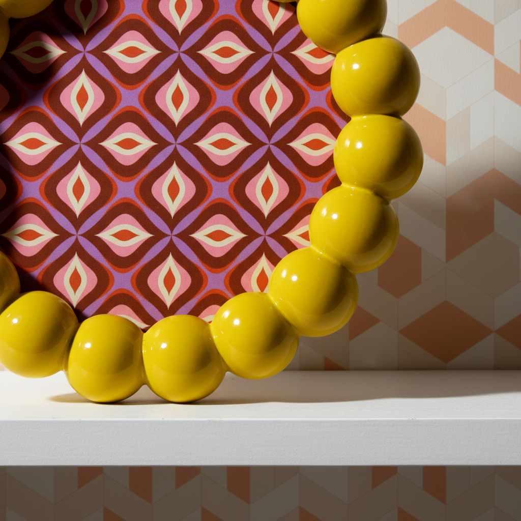 Κορνίζα Beads κίτρινη