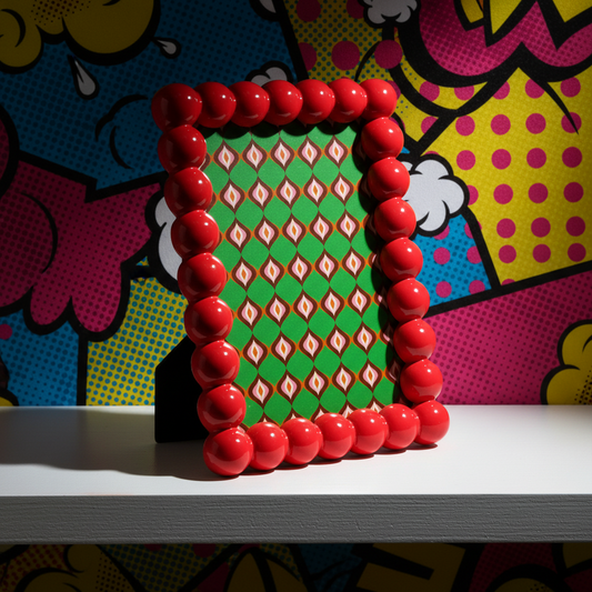 Κορνίζα Beads ροζ