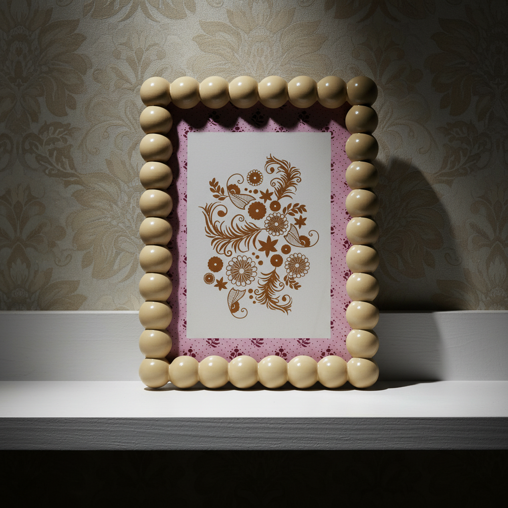 Κορνίζα Beads μπεζ