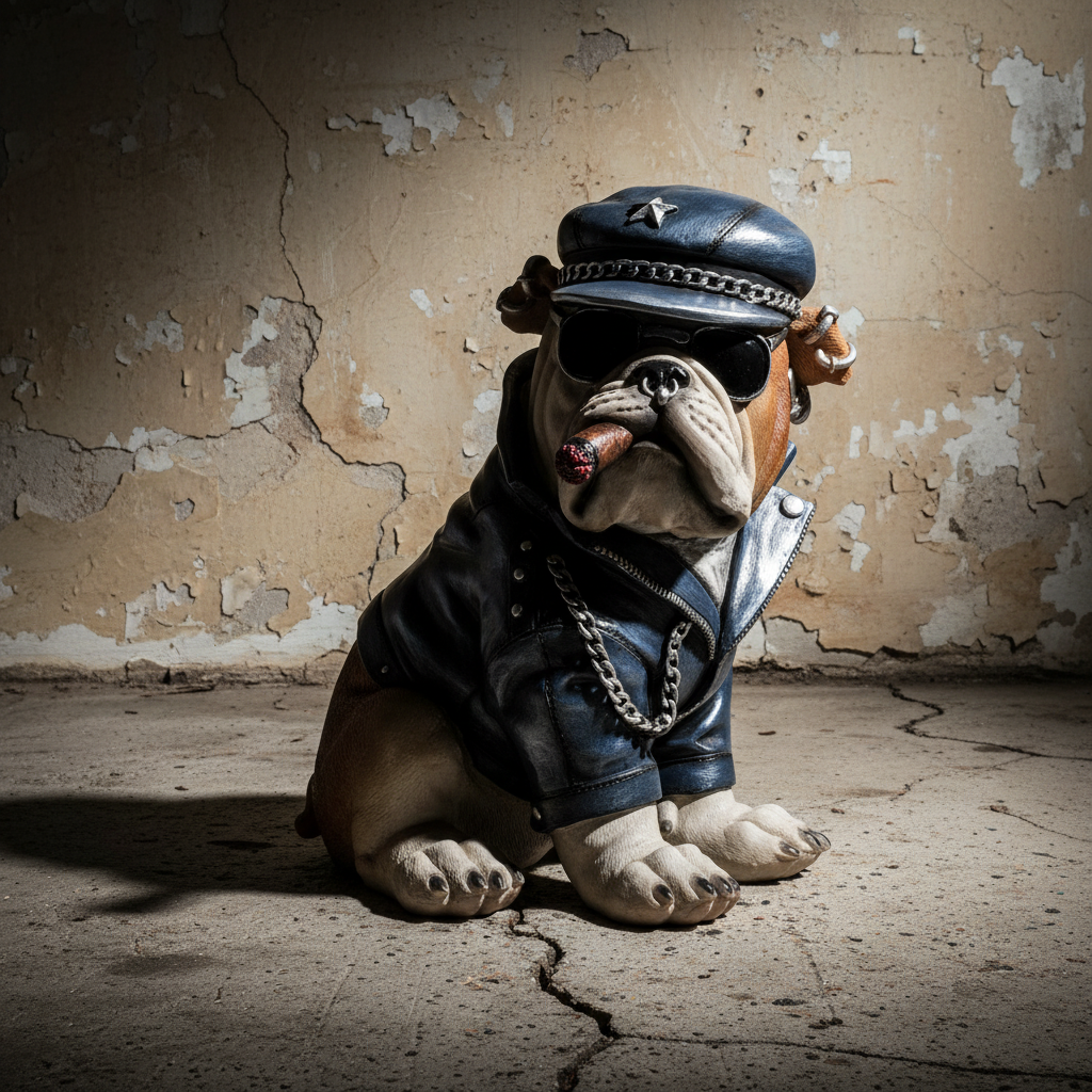 Διακοσμητικός Κουμπαράς “Punk Dog” με playful pop art αισθητική