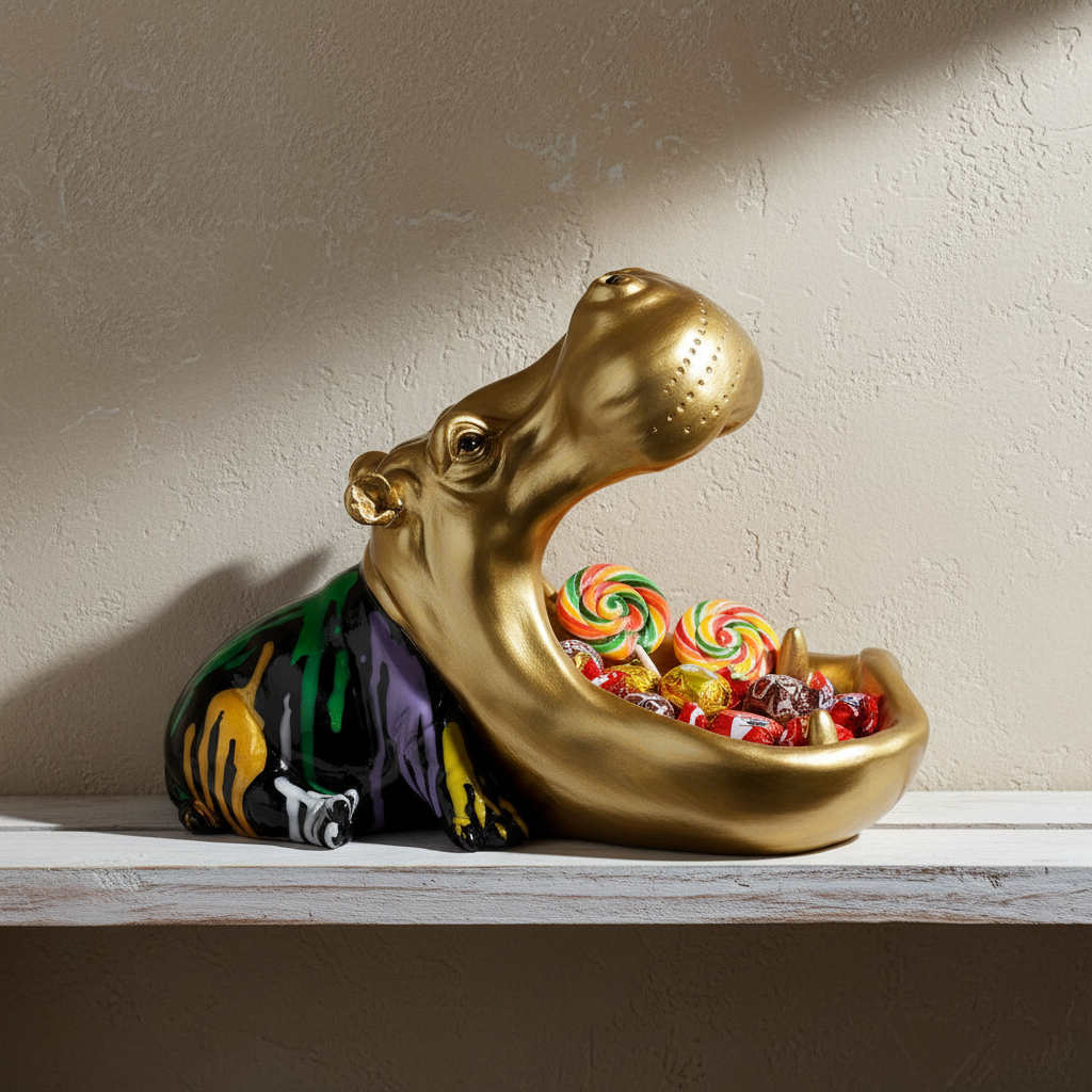 Επιτραπέζιο Διακοσμητικό “Hungry Hippo” με playful pop art αισθητική