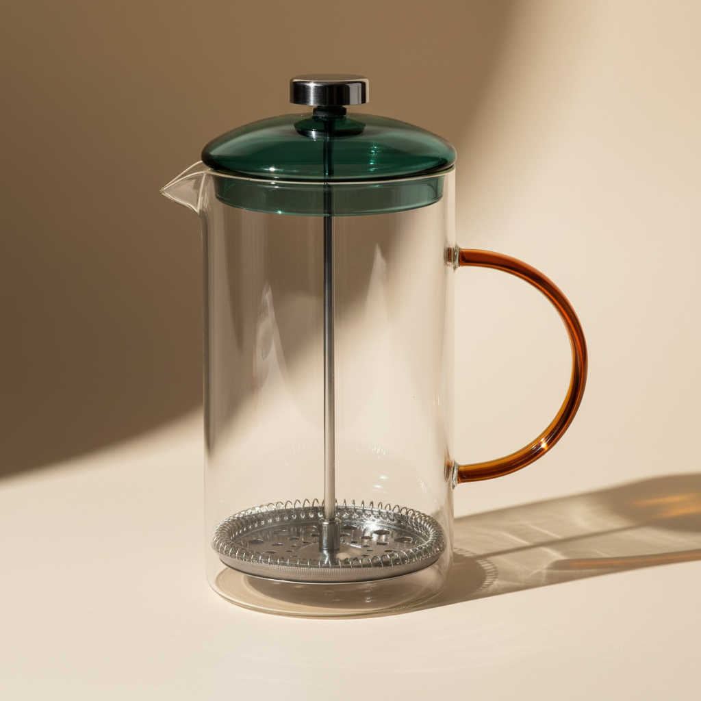 Γυάλινη καφετιέρα Peter με φίλτρο για minimal kitchen coffee setup