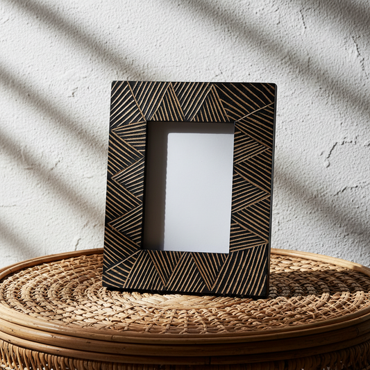 Κορνίζα ethnic ξύλινη