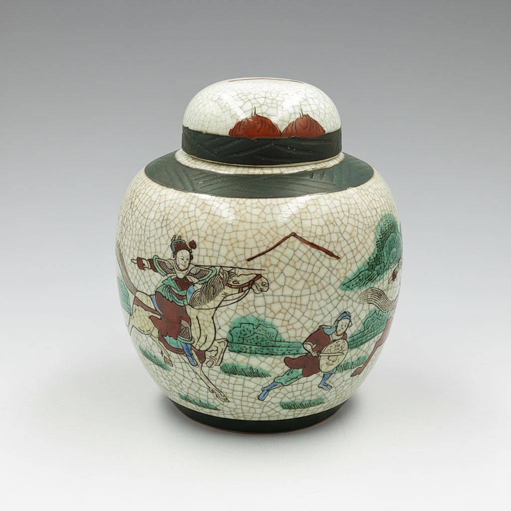 Κινέζικο Πορσελάνινο Ginger Jar Αντίκα με Καπάκι - vintage διακοσμητικό αντικείμενο IDEE