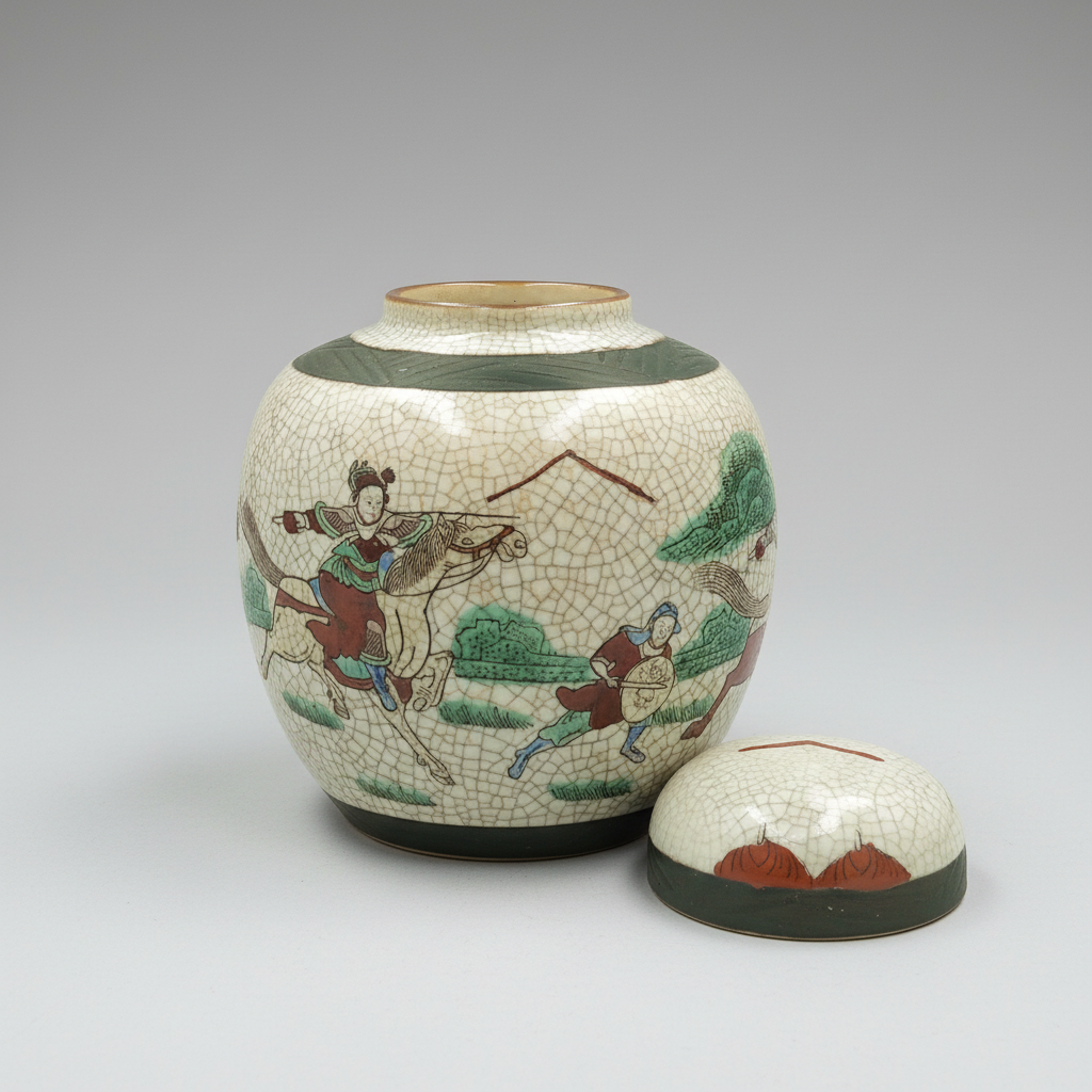 Κινέζικο Πορσελάνινο Ginger Jar Αντίκα με Καπάκι - vintage διακοσμητικό αντικείμενο IDEE