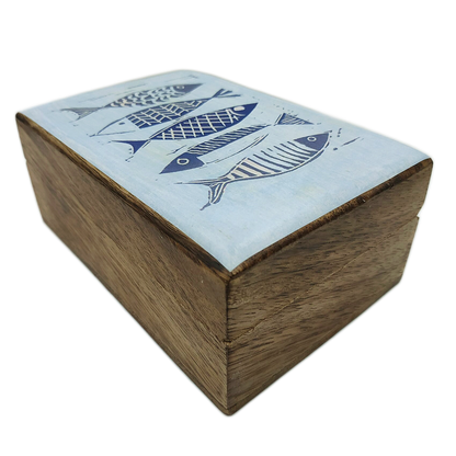 Κουτί ξύλινο "Ψάρια"