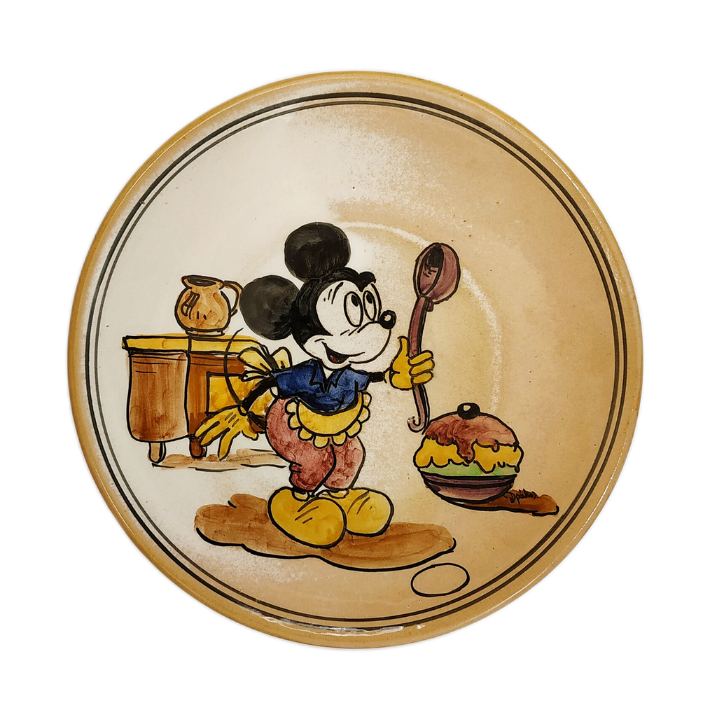 Χειροποίητο Κεραμικό Πιάτο Disney Χατζηγιάννης 1021 - vintage διακοσμητικό αντικείμενο IDEE
