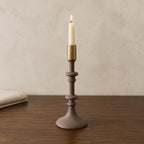 Κηροπήγιο Καφέ-Χρυσό για candle styling