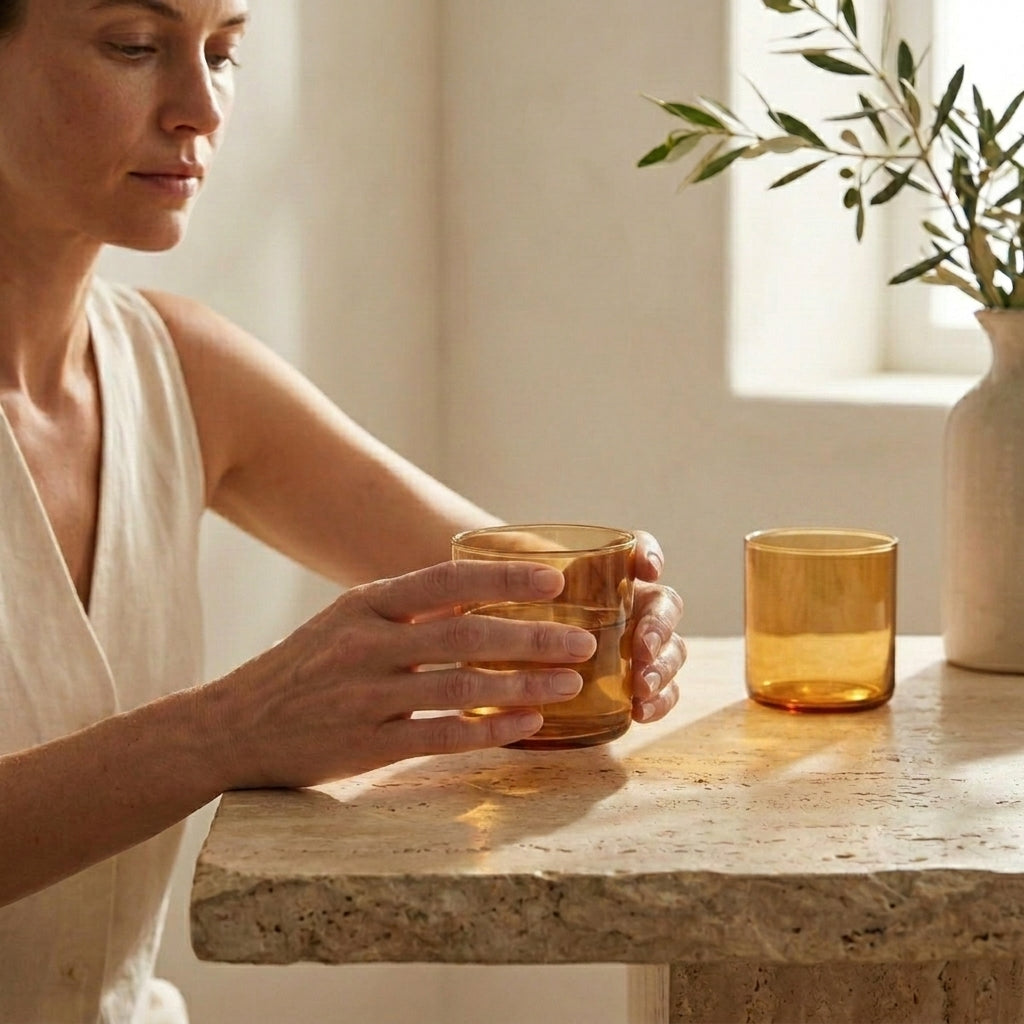 Σετ χαμηλά ποτήρια Romane για aperitivo και earthy table styling - λεπτομέρεια προϊόντος