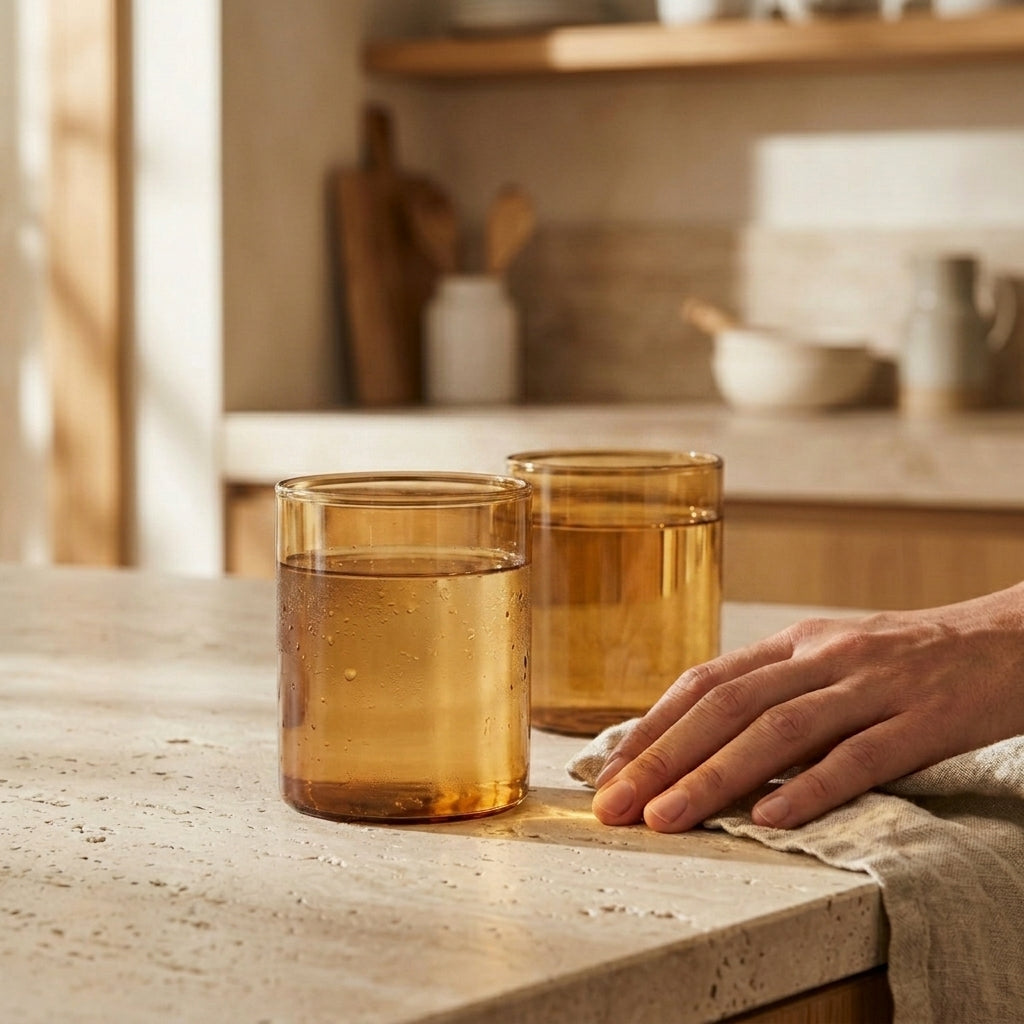 Σετ χαμηλά ποτήρια Romane για aperitivo και earthy table styling - λεπτομέρεια προϊόντος