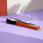 Μικρή ασπρόμαυρη βεντάλια Shadow Play 19 cm με γεωμετρικό μοτίβο