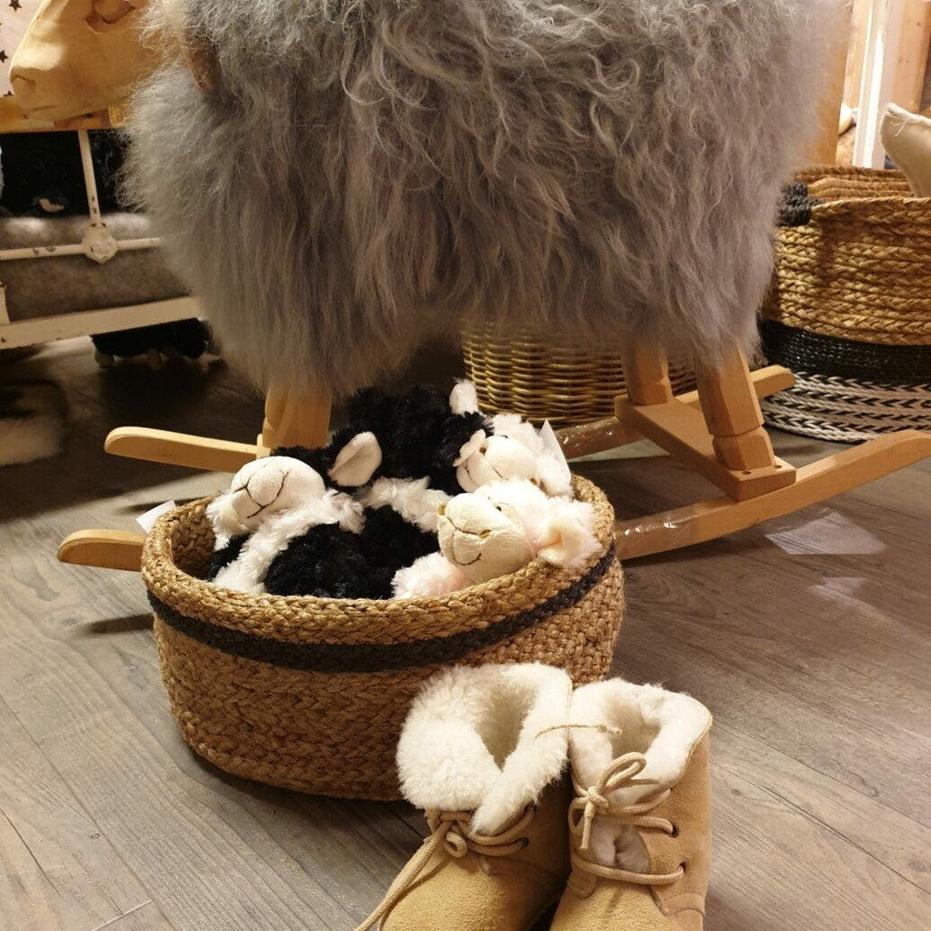 Καλάθι Γιούτας σε Natural/Μαύρο για διακόσμηση σπιτιού