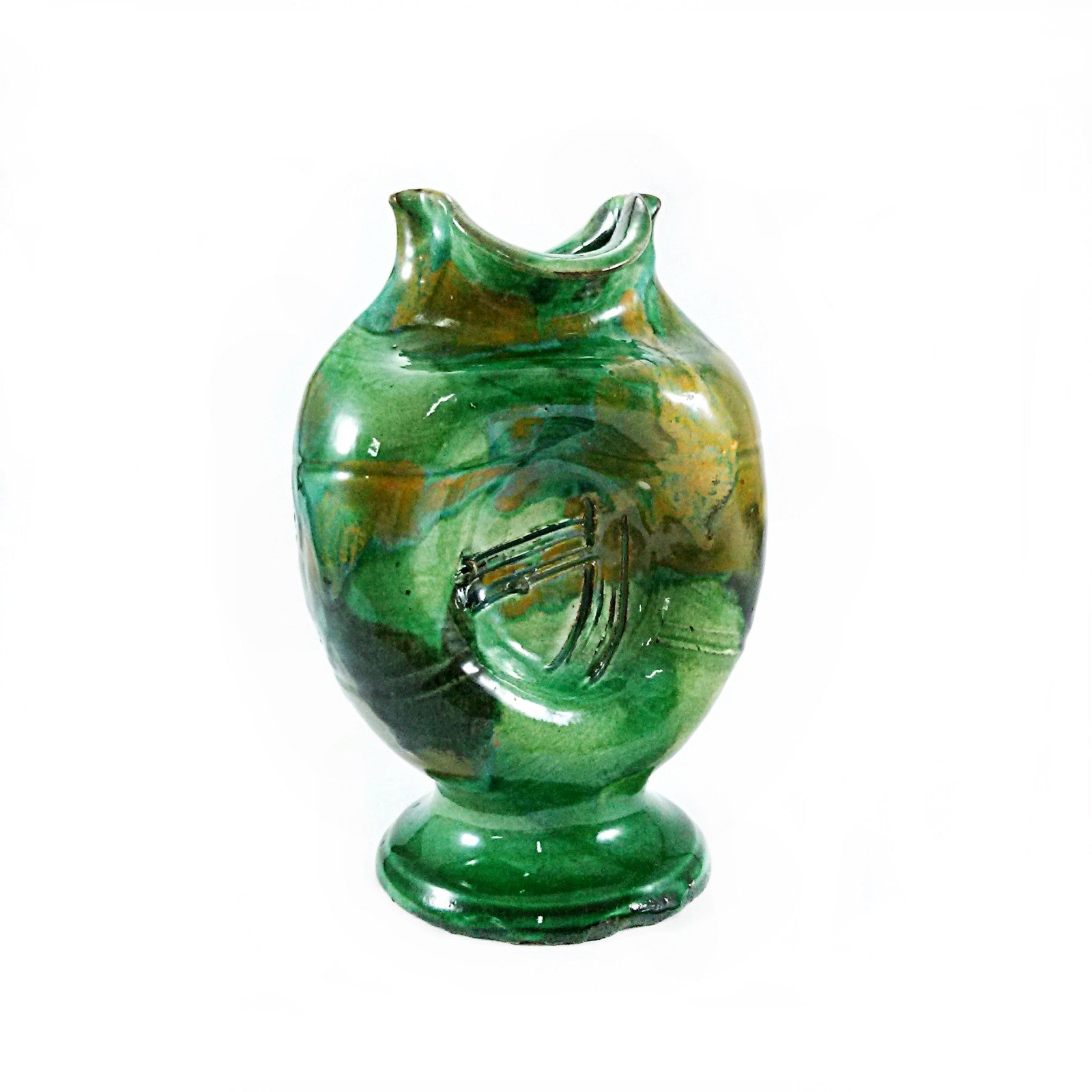 Βάζο αντίκα κεραμικό πράσινο-IDEE ANTIQUES-IDEE | Home & Living Concept Store