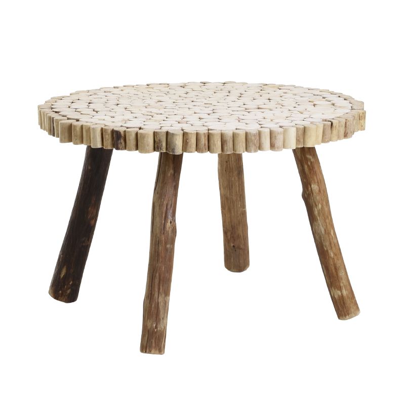 Τραπέζι ξύλινο στρογγυλό natural
