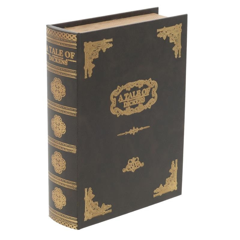Κουτί - βιβλίο ξύλινο/pu "Dickens"